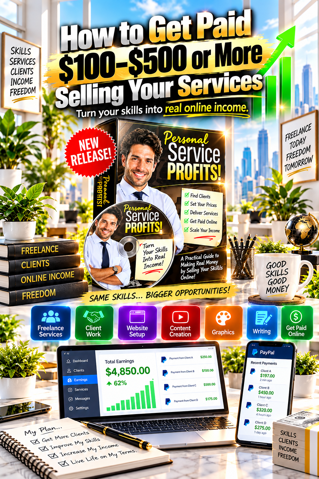 How to get paid $100–$500 or more selling your services