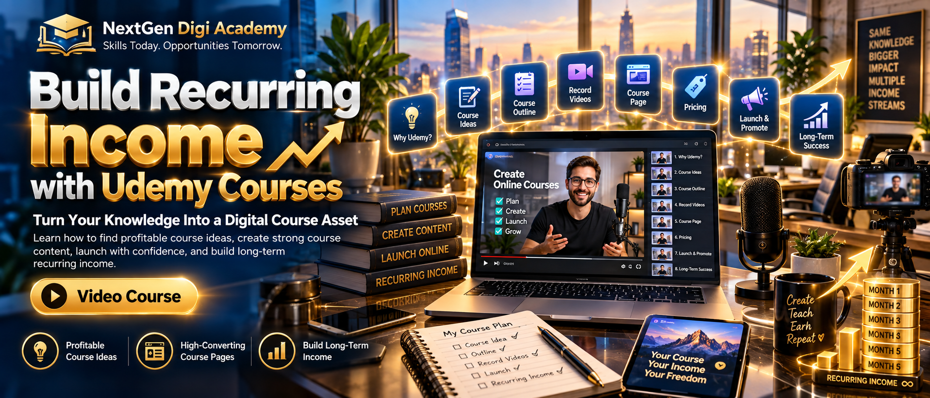 Build Recurring Income with Udemy Courses by NextGen Digi Academy